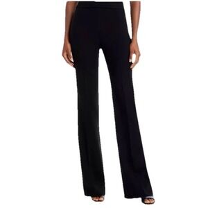 Theory Demitria Admiral Crepe Smooth Front Flared Pants Black 12 Work Career